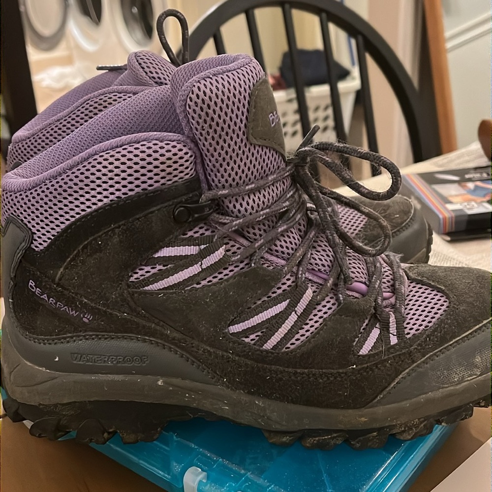 BearPaw Women's Hiking Boots - Purple and Black - Picture 3 of 5